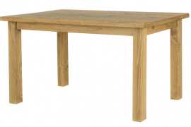 Dřevěný selský stůl 90x160 mes 13 a s hladkou deskou - k02 tmavá.