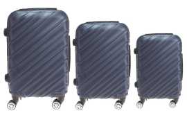 Sada 3 kufrů skořepinových LA3 tmavě modrá