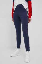 Legíny Tommy Jeans dámské, tmavomodrá barva, s aplikací.
