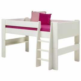 Sconto Zvýšená postel se schůdky FOR KIDS 613 bílá, 90x200 cm Dětská zvýšená postel se schůdky FOR KIDS má zaoblené hrany pro větší bezpečnost dětí.