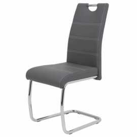 Sconto Jídelní židle FLORA S šedá, syntetická kůže Jídelní židle FLORA se pyšní elegantním designem jež se hodí především do moderně zařízených jídelen a kuchyní.