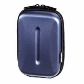 Hama Hardcase Line 60H, modré - pouzdro na fotoaparát z pevného EVA materiálu - maximální ochrana fotoaparátu - plochá vnitřní kapsa pro paměťové karty - polstrovaná podšívka - odnímatelný popruh na krk s karabinou - poutko na opasek - vnitřní rozměry: 10,5 x 6,5 x 3 cm