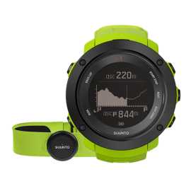 Sportovní hodinky Suunto Ambit3 Vertical (HR)  limetková.

Disponují podsvíceným displejem s volitelnými režimy, 3D kompasem s funkcí deklinace δ jenž udává úhlovou vzdálenost od světového rovníku a zabudovaným akcelerometrem, který umožní sledovat běžecké kadence.

V kombinaci s hrudním pásem Bluetooth Smart HR umožňují zaznamenávat TF a kompletní průběh všech aktivit včetně trasy do vlastní velkokapacitní paměti.

Sportovní hodinky Suunto Ambit3 Vertical jsou novou zdokonalenou tréninkovou řadou pro všechny sportovní nadšence, která obsahuje více funkcí, má jednodušší menu a vysoce přesnou navigaci.


	sportovní design
	vysoká kvalita
	špičkové zpracování
	velká odolnost a nízká hmotnost
	GPS integrovaná (rychlost, tempo, vzdálenost)
	plánovač trasy + topografické mapy 
	navigace Route a zpětné sledování trasy (PC) 
	výškový profil a vizualizace (trasa, převýšení, vertikální rychlost, výstup/sestup) 
	nadmořská výška (FusedAlti™, graf) 
	real-time hill (stoupání v %)
	vibrační upozornění času 
	duální čas, stopky, odpočítávání času
	vertikální zisk (součty za den, týden, měsíc a rok)
	3D kompas s nastavením deklinace δ
	bouřkový alarm
	hloubkoměr
	podsvícený displej (volitelný režim)
	tepová frekvence (s hrudním pásem Suunto Comfort Belt - součástí balení)
	Bluetooth (podpora Bike výkon)
	tréninkový deník (+ záznam průběhu aktivit do paměti včetně trasy) 
	interval a plánovač cvičení
	rychlý test zotavení a kvality spánku (Firstbeat) 
	Movescount (tréninková aplikace) 
	akcelerometr (sledování běžecké kadence)
	rozpoznávání plaveckých stylů (počítání temp, bazénů)
	podpora multisportovních režimů (triatlon, crossfit, terénní běh)
	rozšířená sada funkcí pomocí Suunto Apps (mobilní oznámení) 
	kompatibilní s Stryd Running powermeter 
	kompatibilní s Bluetooth Smart Power senzory (měření tepové frekvence)
	hmotnost: 73g
	rozměry: 50 x 50 x 15,5mm 
	materiál: polyamid
	luneta: ocel
	sklíčko: minerální
	vodotěsnost: 100m
	výdrž: 10hod./ 1sec., 15hod/ 5sec., 100hod./ 60sec., GPS (14dní bez GPS)
	vícejazyčné menu (včetně češtiny)
	vhodné do extrémních podmínek
	vhodné pro muže i ženy
	4 barevné varianty


 

Poznámka: Suunto Ambit3 Vertical nejsou kompatibilní s technologií ANT+™ (nelze použít žádné příslušenství Suunto od modelů Ambit a Ambit2 ani od ostatních modelů Suunto, např: Suunto ANT PODy Suunto Dual nebo Suunto ANT pás).