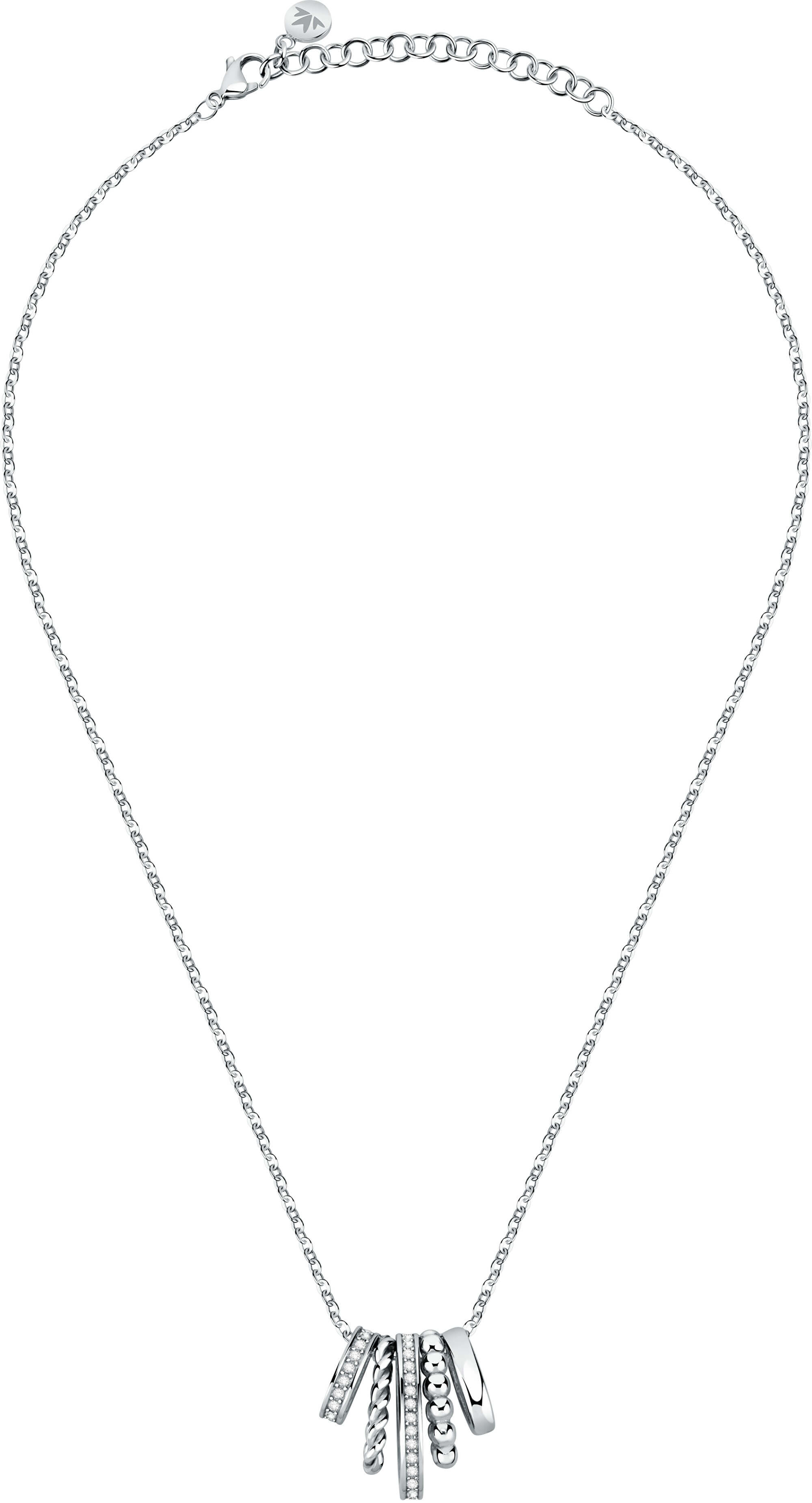 Morellato Moderní ocelový náhrdelník Insieme SAKM75 (řetízek, přívěsek).