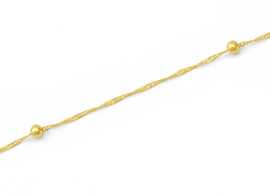Beneto Exclusive Elegantní zlatý náramek s kuličkami Lambáda AUB0004 19 cm.