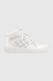 Kožené sneakers boty Karl Lagerfeld KL61056 KUPSOLE III bílá barva.